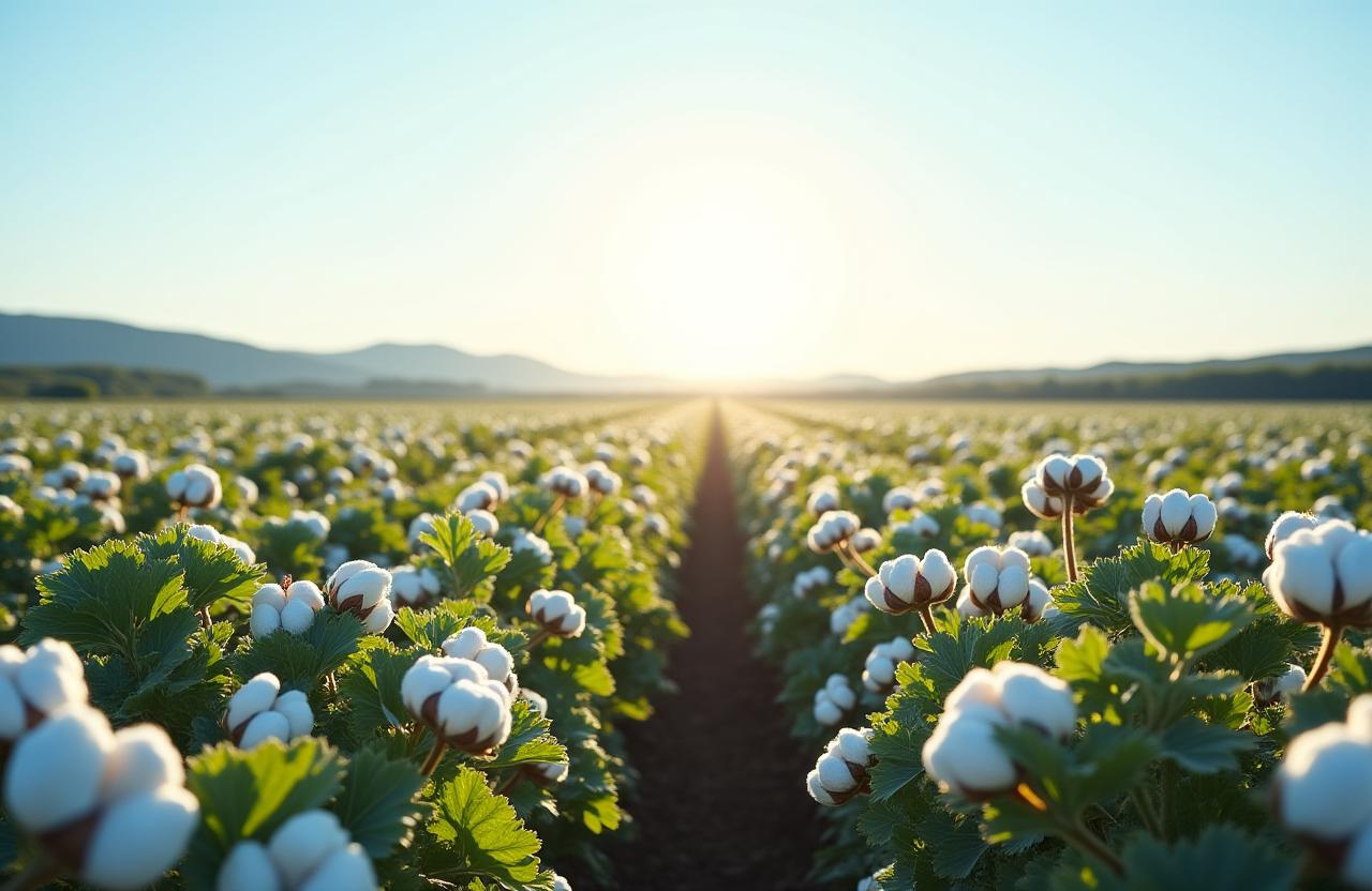 Campo di cotone biologico